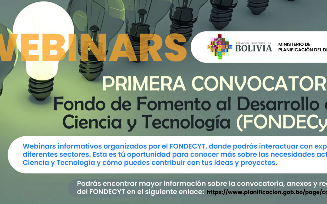 Webinars informativos – Primera convocatoria del FONDECYT