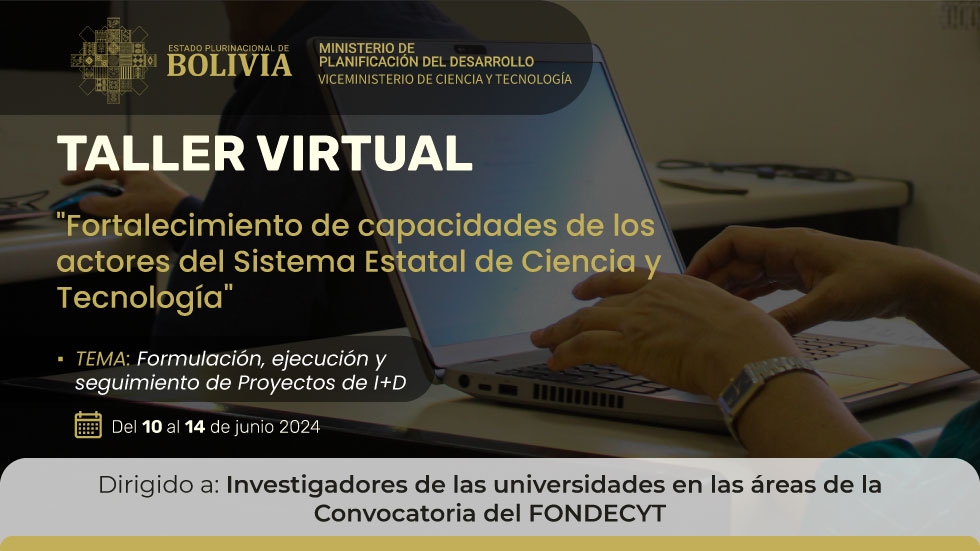 Taller virtual “Fortalecimiento de capacidades de los actores del Sistema Estatal de Ciencia y Tecnología”